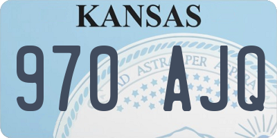 KS license plate 970AJQ