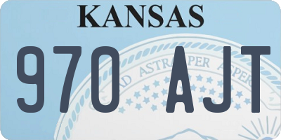 KS license plate 970AJT