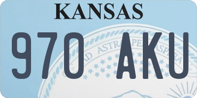 KS license plate 970AKU