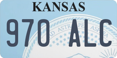 KS license plate 970ALC