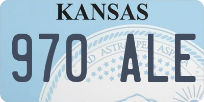 KS license plate 970ALE