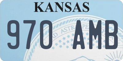 KS license plate 970AMB