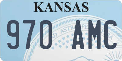 KS license plate 970AMC