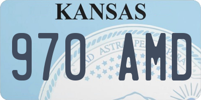 KS license plate 970AMD