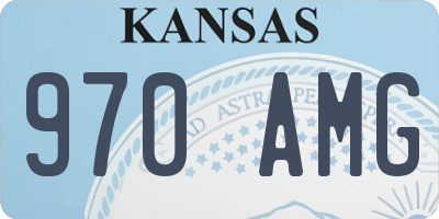 KS license plate 970AMG