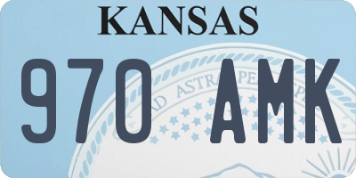 KS license plate 970AMK