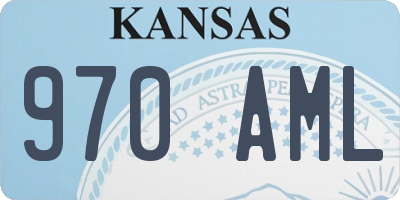 KS license plate 970AML