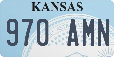 KS license plate 970AMN