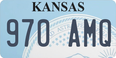 KS license plate 970AMQ