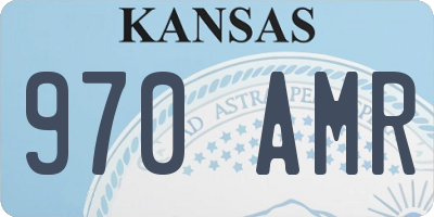 KS license plate 970AMR