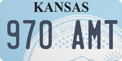 KS license plate 970AMT