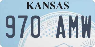 KS license plate 970AMW
