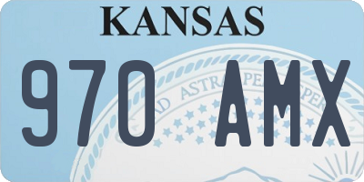 KS license plate 970AMX