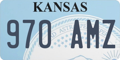 KS license plate 970AMZ