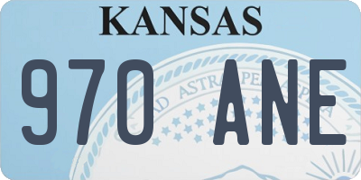 KS license plate 970ANE
