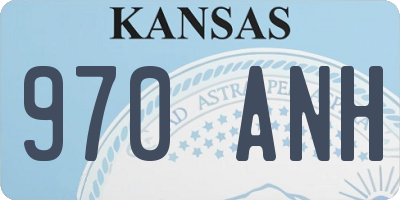 KS license plate 970ANH