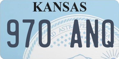 KS license plate 970ANQ