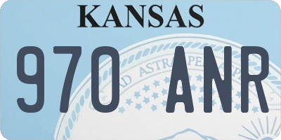 KS license plate 970ANR