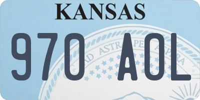 KS license plate 970AOL