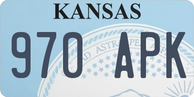 KS license plate 970APK