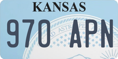 KS license plate 970APN