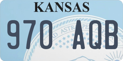 KS license plate 970AQB