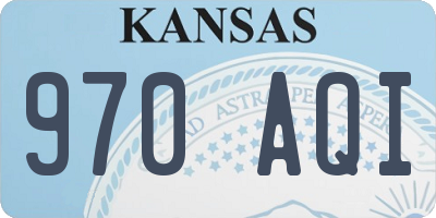 KS license plate 970AQI