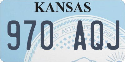 KS license plate 970AQJ