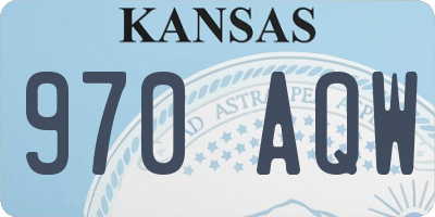 KS license plate 970AQW