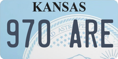KS license plate 970ARE