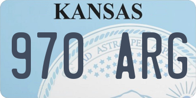KS license plate 970ARG