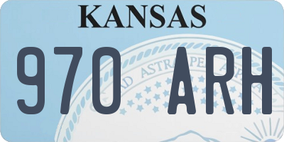 KS license plate 970ARH