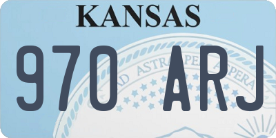 KS license plate 970ARJ
