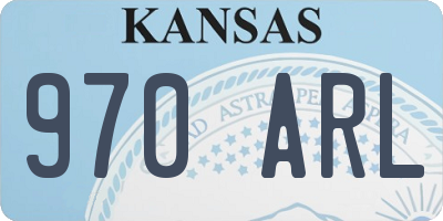 KS license plate 970ARL