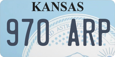 KS license plate 970ARP