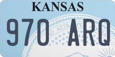 KS license plate 970ARQ