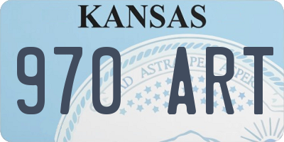 KS license plate 970ART