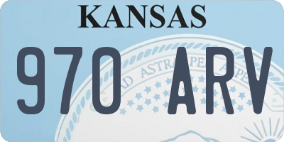 KS license plate 970ARV