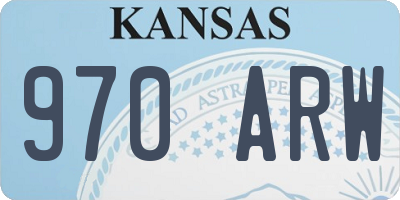 KS license plate 970ARW