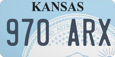 KS license plate 970ARX