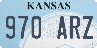 KS license plate 970ARZ
