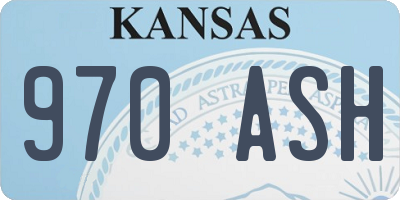 KS license plate 970ASH