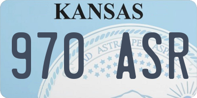 KS license plate 970ASR