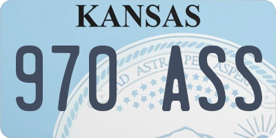 KS license plate 970ASS