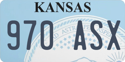KS license plate 970ASX