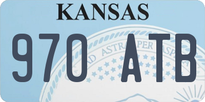 KS license plate 970ATB