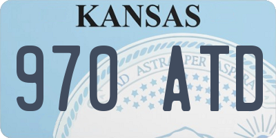 KS license plate 970ATD