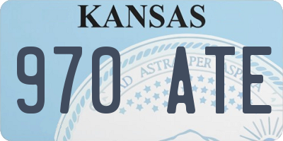 KS license plate 970ATE