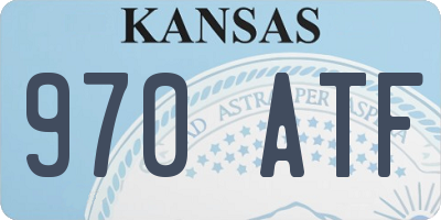 KS license plate 970ATF