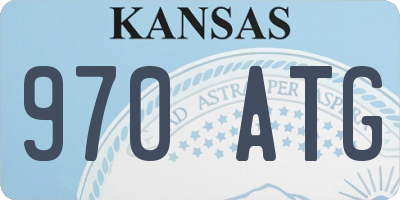 KS license plate 970ATG